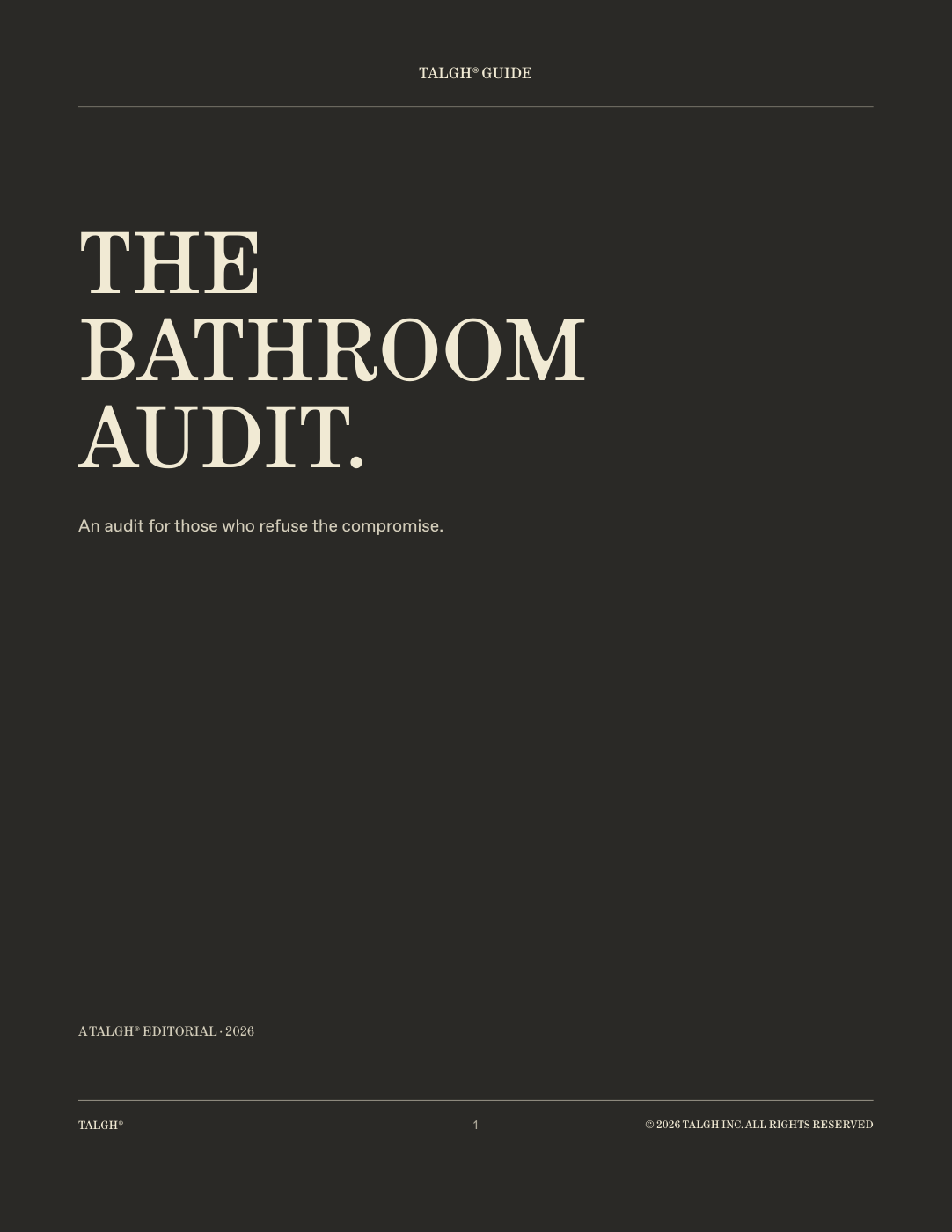 Cover of The Bathroom Audit PDF